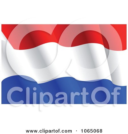 Clipart Waving Netherlands Flag - Royalty Free Vector Illustration by Vector Tradition SM