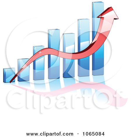 Clipart Bar Graph And Arrow 1 - Royalty Free Vector Illustration by Vector Tradition SM