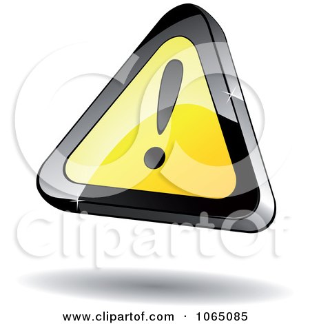 Clipart 3d Floating Warning Sign - Royalty Free Vector Illustration by Vector Tradition SM