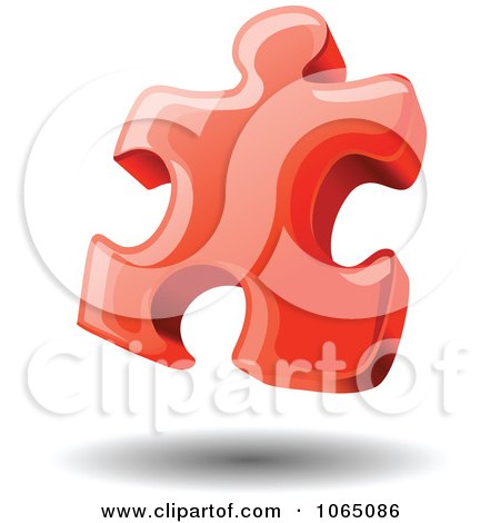 Clipart 3d Puzzle Piece 1 - Royalty Free Vector Illustration by Vector Tradition SM