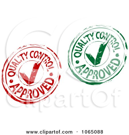 Clipart Quality Control Approved Stamps - Royalty Free Vector Illustration by Vector Tradition SM