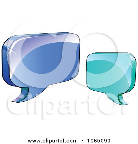 Clipart 3d Shiny Chat Balloons 3 - Royalty Free Vector Illustration by Vector Tradition SM