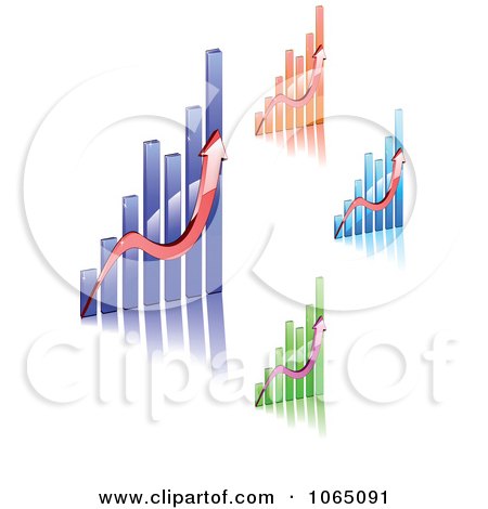 Clipart Bar Graphs 3 - Royalty Free Vector Illustration by Vector Tradition SM
