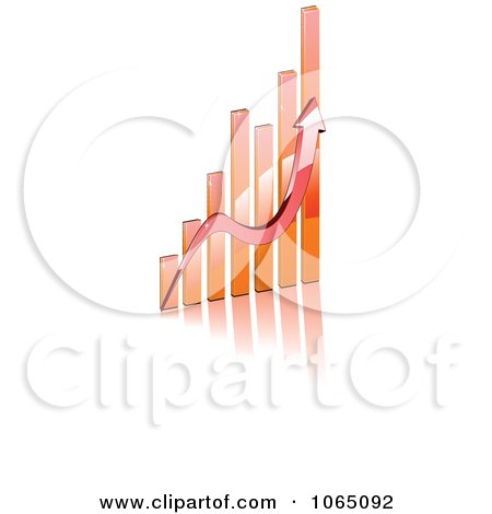 Clipart Bar Graph And Arrow 6 - Royalty Free Vector Illustration by Vector Tradition SM