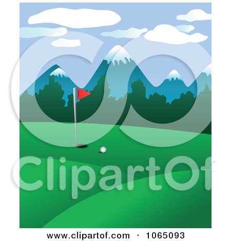 Clipart Golf Course 2 - Royalty Free Vector Illustration by Vector Tradition SM