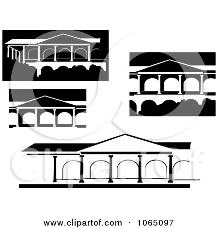 Clipart Building Facades - Royalty Free Vector Illustration by Vector Tradition SM