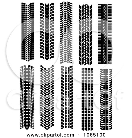 Clipart Tire Tread Marks 3 - Royalty Free Vector Illustration by Vector Tradition SM