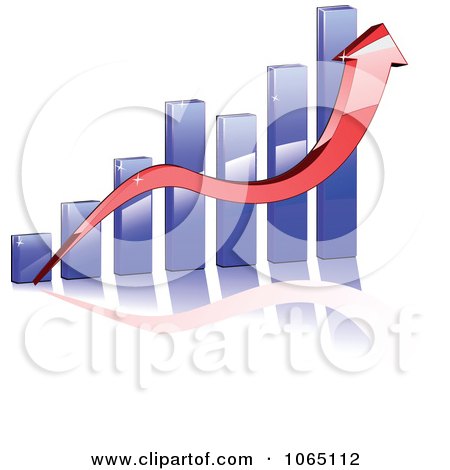Clipart Bar Graph And Arrow 2 - Royalty Free Vector Illustration by Vector Tradition SM