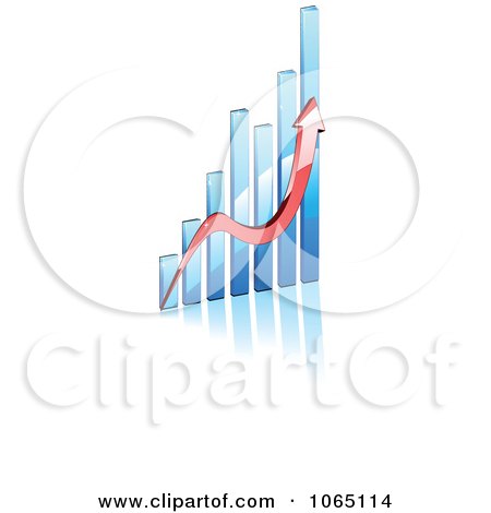 Clipart Bar Graph And Arrow 7 - Royalty Free Vector Illustration by Vector Tradition SM