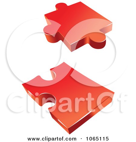 Clipart 3d Puzzle Pieces 1 - Royalty Free Vector Illustration by Vector Tradition SM