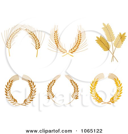 Clipart Laurel Wreath Of Grains - Royalty Free Vector Illustration by Vector Tradition SM