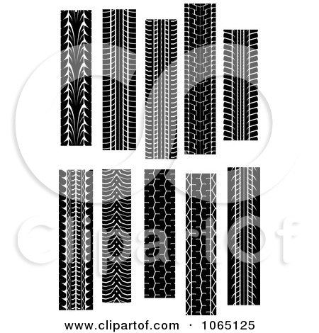 Clipart Tire Tread Marks 2 - Royalty Free Vector Illustration by Vector Tradition SM