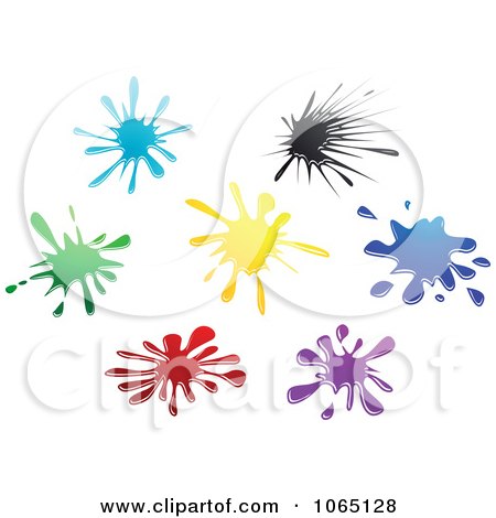 Clipart Colorful Splats 1 - Royalty Free Vector Illustration by Vector Tradition SM