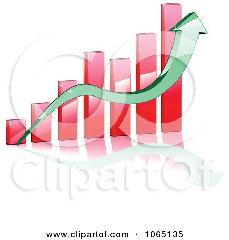 Clipart Bar Graph And Arrow 3 - Royalty Free Vector Illustration by Vector Tradition SM