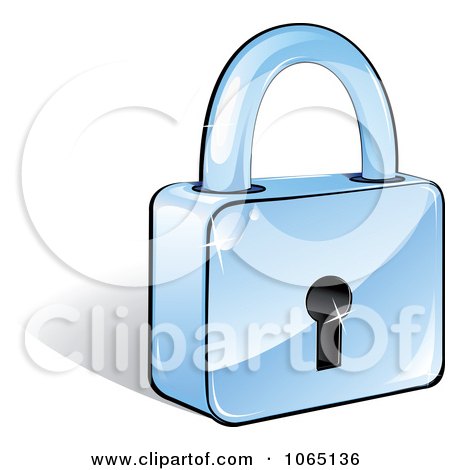 Clipart 3d Blue Padlock - Royalty Free Vector Illustration by Vector Tradition SM