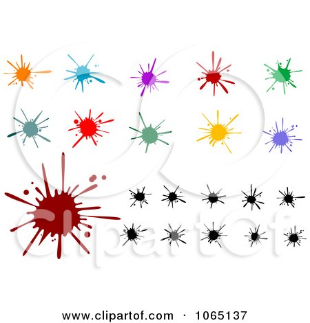 Clipart Colorful Splats 2 - Royalty Free Vector Illustration by Vector Tradition SM