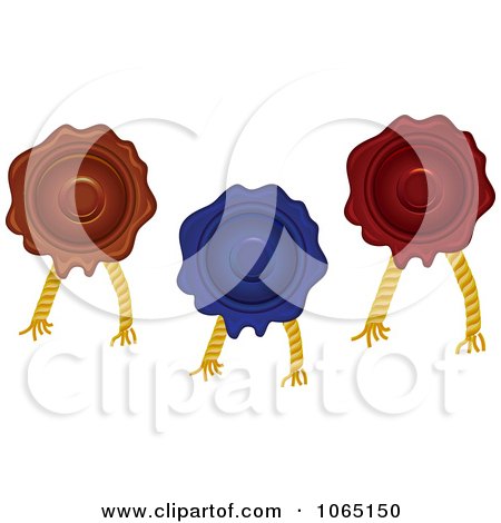 Clipart Wax Seals And Ropes 1 - Royalty Free Vector Illustration by Vector Tradition SM