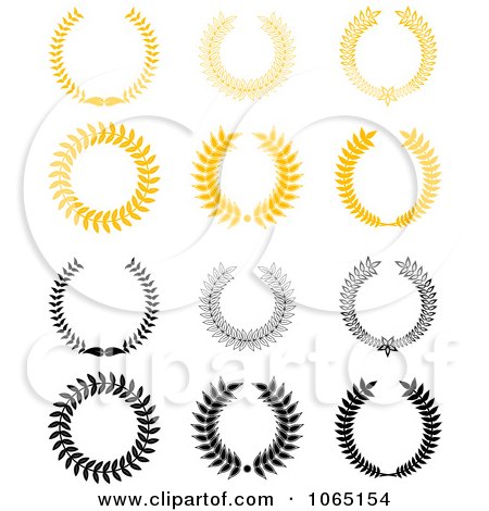 Clipart Laurel Wreaths 2 - Royalty Free Vector Illustration by Vector Tradition SM