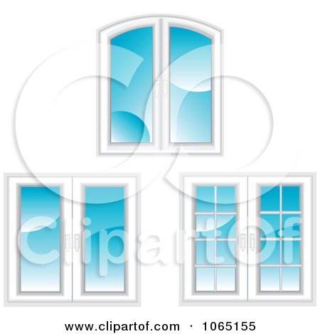 Clipart White Framed Windows - Royalty Free Vector Illustration by Vector Tradition SM