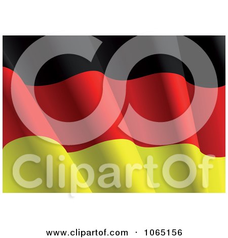 Clipart Waving German Flag - Royalty Free Vector Illustration by Vector Tradition SM