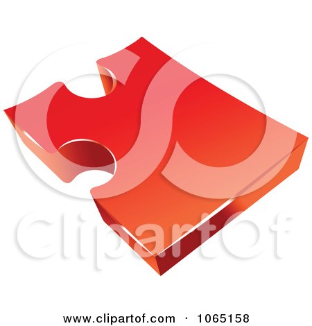 Clipart 3d Puzzle Piece 6 - Royalty Free Vector Illustration by Vector Tradition SM