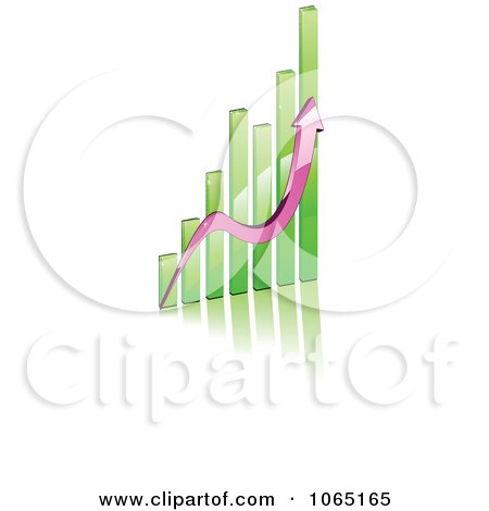 Clipart Bar Graph And Arrow 8 - Royalty Free Vector Illustration by Vector Tradition SM