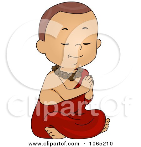 Clipart Monk Boy Praying - Royalty Free Vector Illustration by BNP Design Studio