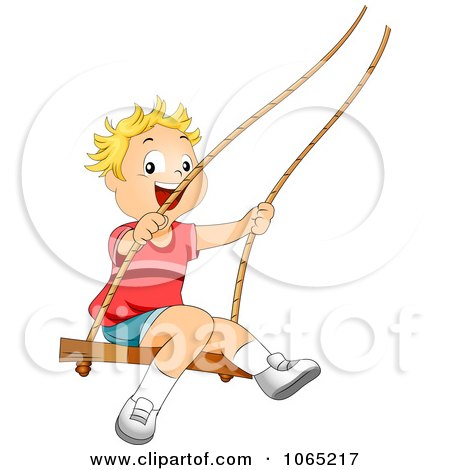 Clipart Boy Swinging - Royalty Free Vector Illustration by BNP Design Studio