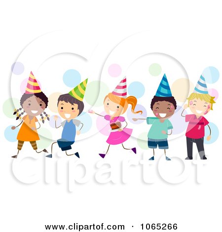 Clipart Birthday Kids Laughing - Royalty Free Vector Illustration by BNP Design Studio