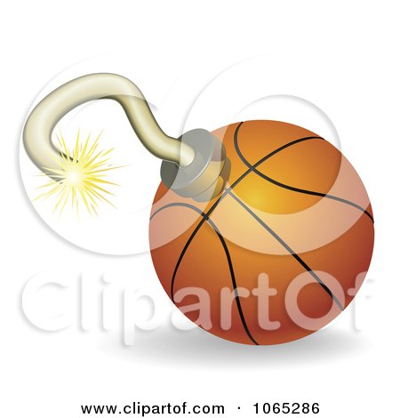 Clipart 3d Basketball Bomb - Royalty Free Vector Illustration by AtStockIllustration