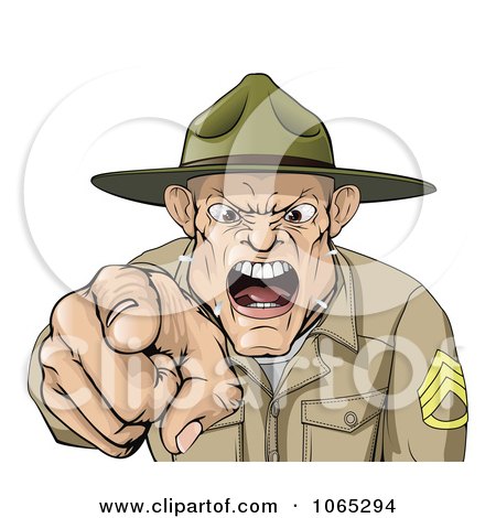 Drill Sargent Spitting As He Shouts Posters, Art Prints