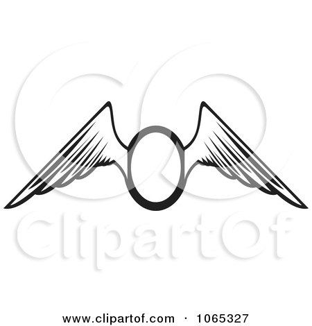 Clipart Black And White Wings 8 - Royalty Free Vector Illustration by Vector Tradition SM