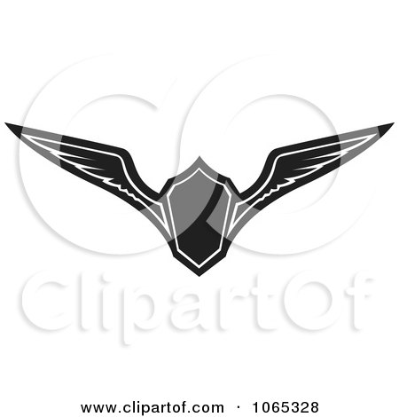 Clipart Shield With Wings 15 - Royalty Free Vector Illustration by Vector Tradition SM