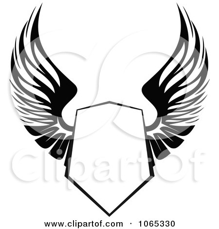 Clipart Shield With Wings 13 - Royalty Free Vector Illustration by Vector Tradition SM