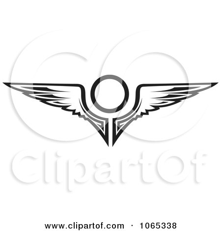 Clipart Black And White Wings 5 - Royalty Free Vector Illustration by Vector Tradition SM