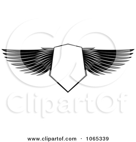 Clipart Shield With Wings 12 - Royalty Free Vector Illustration by Vector Tradition SM