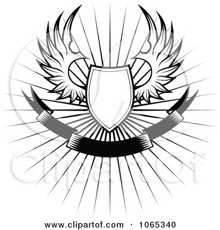 Clipart Shield With Wings 3 - Royalty Free Vector Illustration by Vector Tradition SM