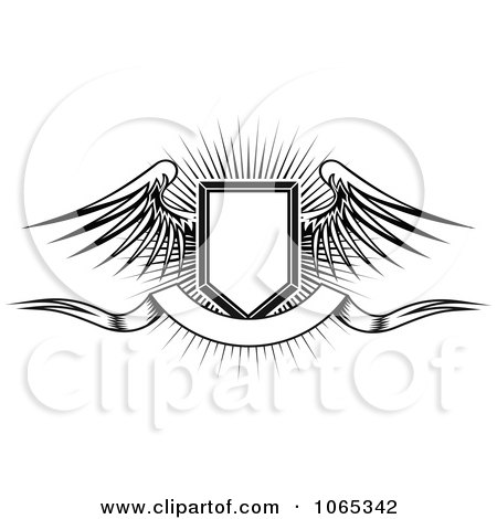 Clipart Shield With Wings 10 - Royalty Free Vector Illustration by Vector Tradition SM