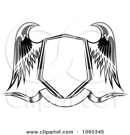 Clipart Shield With Wings 6 - Royalty Free Vector Illustration by Vector Tradition SM