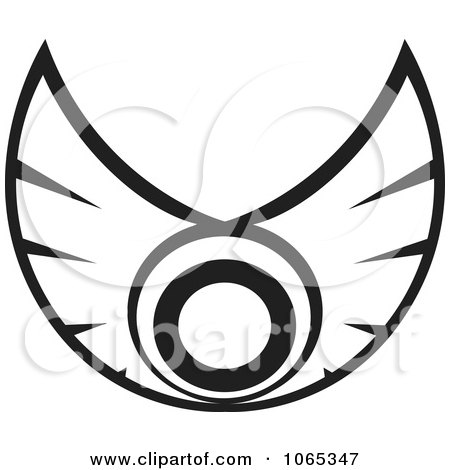 Clipart Black And White Wings 3 - Royalty Free Vector Illustration by Vector Tradition SM