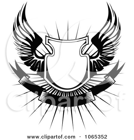 Clipart Shield With Wings 2 - Royalty Free Vector Illustration by Vector Tradition SM