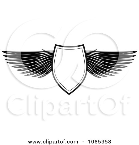 Clipart Shield With Wings 14 - Royalty Free Vector Illustration by Vector Tradition SM