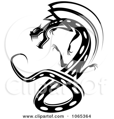 Clipart Scary Dragon - Royalty Free Vector Illustration by Vector Tradition SM