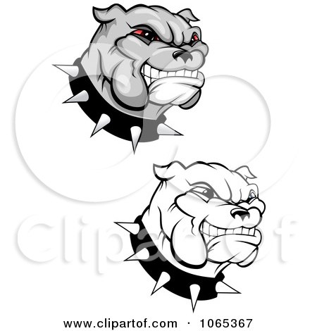 Clipart Grinning Bulldogs Collage - Royalty Free Vector Illustration by Vector Tradition SM