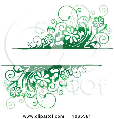 Clipart Green Daisy Background With Copyspace 1 - Royalty Free Vector Illustration by Vector Tradition SM