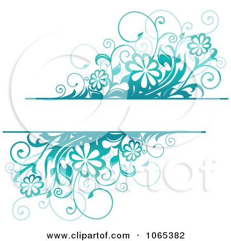 Clipart Turquoise Daisy Background With Copyspace - Royalty Free Vector Illustration by Vector Tradition SM