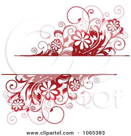 Clipart Red Daisy Background With Copyspace - Royalty Free Vector Illustration by Vector Tradition SM