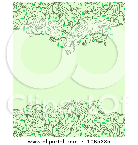 Clipart Green Floral Background - Royalty Free Vector Illustration by Vector Tradition SM