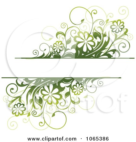 Clipart Green Daisy Background With Copyspace 2 - Royalty Free Vector Illustration by Vector Tradition SM
