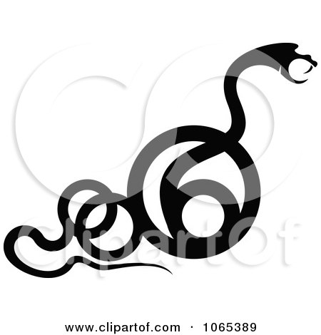 Clipart Black Snake Design Element 3 - Royalty Free Vector Illustration by Vector Tradition SM